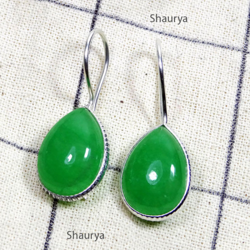 Canadian Green Jade D - BZE875-Pink Aragonite, Canadian Green Jade, Neon Blue Apatite, R