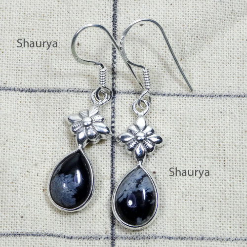 Snow Flack A - BZE869-Sterling 925 Silver Lightweight Zebra Jasper Beautiful Be