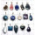 15 Pcs Mix cab stones A - WSL991- Turquoise wholesale gems with 925 sterling Pendants Earr