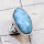 Larimar C - LDS981-Larimar Cab Charm Gemstone Made in 925 Silver Plain Ring
