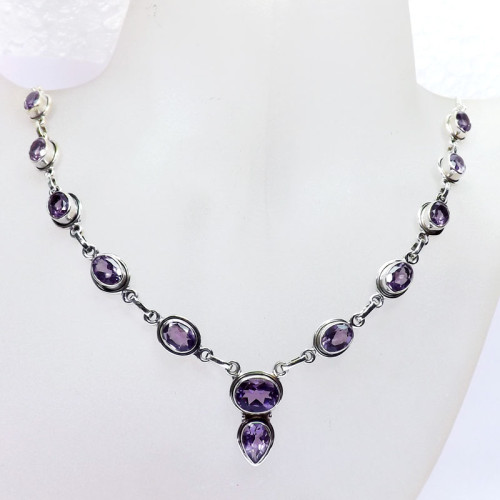 Amethyst Cut O - SDN964-Sterling 925 Silver Manufacturer Semiprecious Gemstone Ha