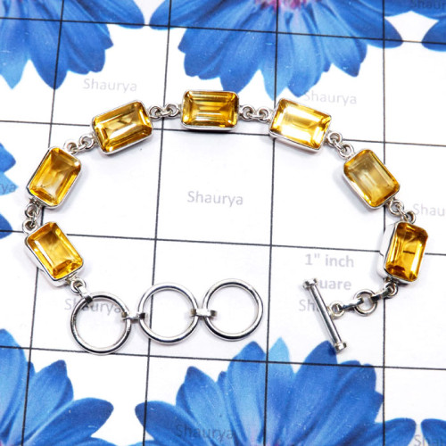 Citrine B - SPB911-Direct Factory 925 Silver with Genuine Cut n Cab Gemstone