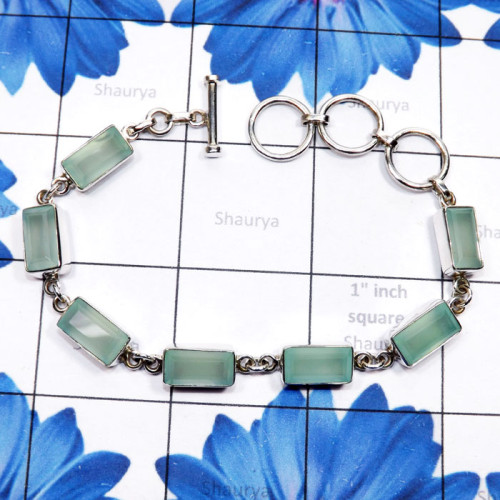 Aqua Chalcedony C - SPB911-Direct Factory 925 Silver with Genuine Cut n Cab Gemstone Aqua Chalcedony C - SPB911-Direct Factory 925 Silver with Genuine Cut n Cab Gemstone