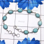 Blue Aragonite C - SBA997-Genuine Blue Aragonite Made in 925 Silver Bezel Setting T