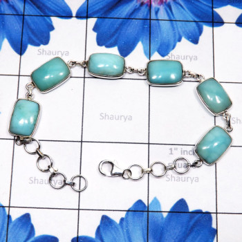 Blue Aragonite D - SBA997-Genuine Blue Aragonite Made in 925 Silver Bezel Setting T
