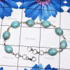 Blue Aragonite E - SBA997-Genuine Blue Aragonite Made in 925 Silver Bezel Setting T