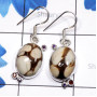 Peanut Wood A - SPW994-Peanut Wood Made in 925 Silver Handmade Fancy Earring