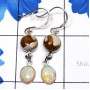 Peanut Wood, Ethiopian Opal D - SPW994-Peanut Wood Made in 925 Silver Handmade Fancy Earring