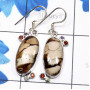 Peanut Wood O - SPW994-Peanut Wood Made in 925 Silver Handmade Fancy Earring