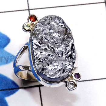 Silicon Druzy D - SCO993-Sterling 925 Silver Manufacturer Silicon Druzy Handmade W