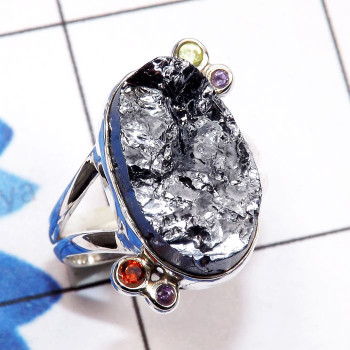 Silicon Druzy E - SCO993-Sterling 925 Silver Manufacturer Silicon Druzy Handmade W