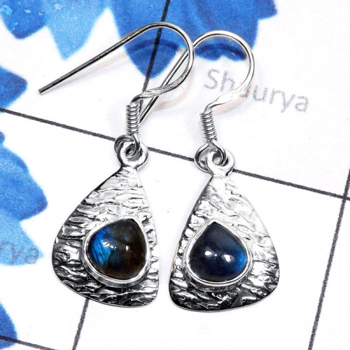 Labradorite Cab F - SDE803-Genuine Cut n Cab Gemstone 925 Sterling Silver Lightweigh