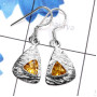 Citrine Cut O - SDE803-Genuine Cut n Cab Gemstone 925 Sterling Silver Lightweigh