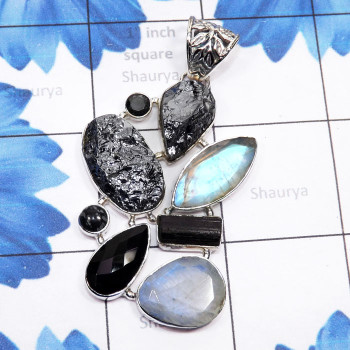 Silicon Druzy, Cut Rainbow A - SCO991-Silicon Druzy with Snow Flack, Hematite, Golden Seraphini