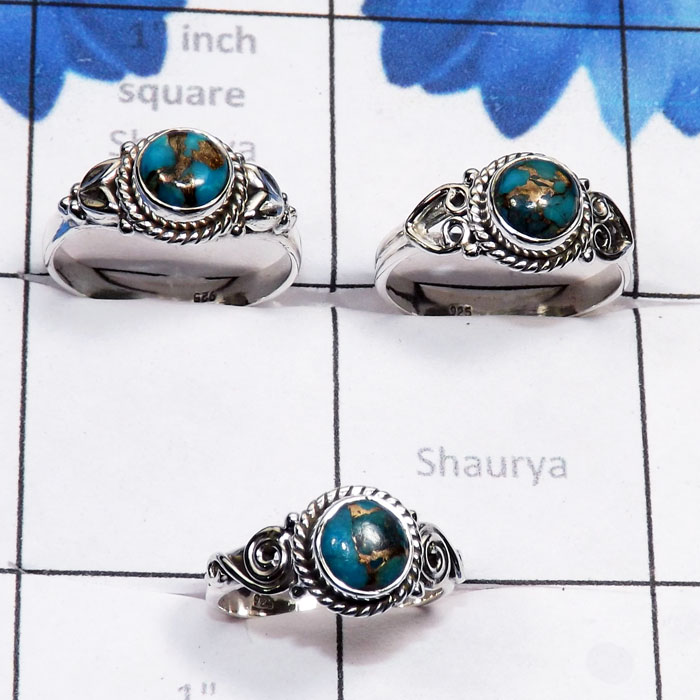 3 Pcs Blue Copper Turquoise C - RBS972-Blue Copper Turquoise 925 Silver Manufacturer 3 Pcs Whole 3 Pcs Blue Copper Turquoise C - RBS972-Blue Copper Turquoise 925 Silver Manufacturer 3 Pcs Whole