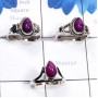 3 Pcs Purple Turquoise B - RBS971-Semiprecious Cab Purple Turquoise 925 Sterling Silver Han