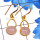 Rose Quartz Cab B - SGE954-Genuine Cut n Cab Gemstone 925 Sterling Silver Gold Plate