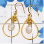 Rainbow Moonstone A - SGE949-925 Sterling Silver Gold Plated Bezel Setting with Genuin