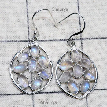 Rainbow Moonstone B - BZE859-925 Sterling Silver Bezel Setting with Semiprecious Gemst Rainbow Moonstone B - BZE859-925 Sterling Silver Bezel Setting with Semiprecious Gemst