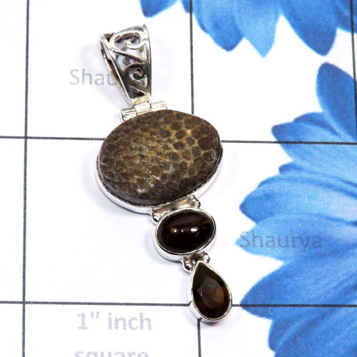 Black Coral Druzy, Tourmaline G - SSP942-Black Coral, Chiastolite, K2 Jasper, Golden Seraphinite,