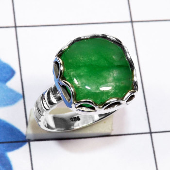 Green Carnelian Jade E - SDR782-925 Silver Direct Factory Handmade Designer Ring with Sem Green Carnelian Jade E - SDR782-925 Silver Direct Factory Handmade Designer Ring with Sem