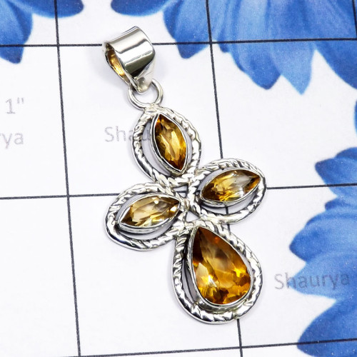 Citrine I - SSP933-Semiprecious Cut n Cab Gemstone Made in 925 Silver Wholes Citrine I - SSP933-Semiprecious Cut n Cab Gemstone Made in 925 Silver Wholes