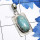 Larimar E - SSP931-Direct Factory 925 Sterling Silver with Genuine Cut n Cab