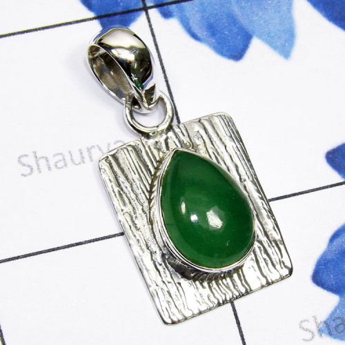 Canadian Green Jade G - SSP931-Direct Factory 925 Sterling Silver with Genuine Cut n Cab Canadian Green Jade G - SSP931-Direct Factory 925 Sterling Silver with Genuine Cut n Cab