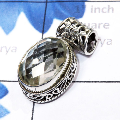 Crystal C - SSP929-Sterling 925 Silver Manufacturer Semiprecious Cut n Cab G