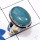 Aquamarine B - PSR871-Genuine Cab Gemstone 925 Silver Handmade Plain Ring