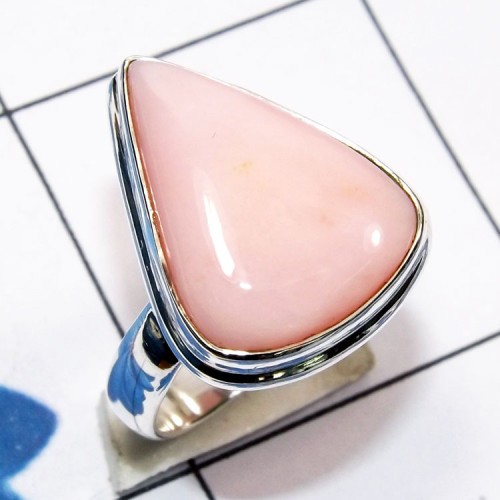 Pink Opal C - PSR870-925 Sterling Silver Semiprecious Gemstone Stunning Ring