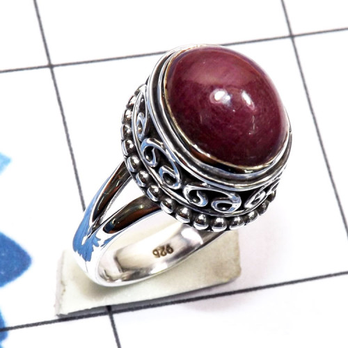 Ruby B - SDR778-925 Sterling Silver Handmade Semiprecious Gemstone Design