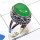 Canadian Green Jade O - SDR778-925 Sterling Silver Handmade Semiprecious Gemstone Design