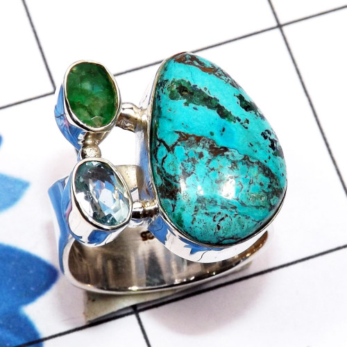 Shattuckite, Emerald I - CLR948-Shattuckite, Cats Eye, Ethiopian Opal, Larimar, Aragonite Shattuckite, Emerald I - CLR948-Shattuckite, Cats Eye, Ethiopian Opal, Larimar, Aragonite