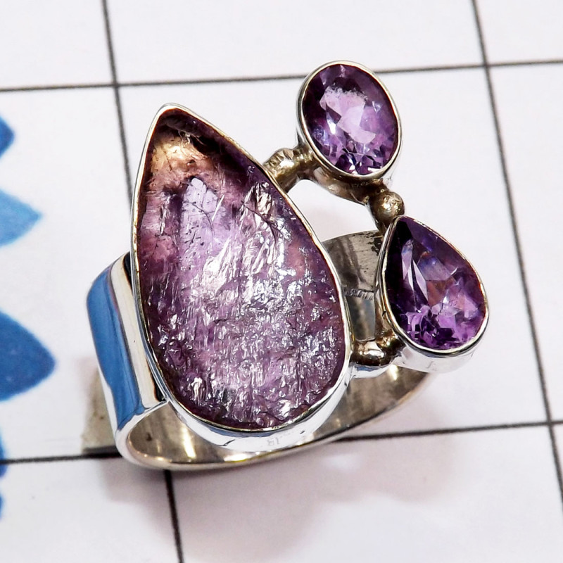 Amethyst Rough, C - CLR947-Dendritic Agate, Silicon Druzy, Apatite, Amethyst, Ethiop