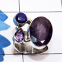 Amethyst cut G - CLR947-Dendritic Agate, Silicon Druzy, Apatite, Amethyst, Ethiop