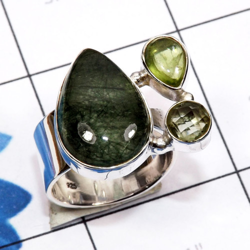 Green Rutile, Green Amethyst J - CLR947-Dendritic Agate, Silicon Druzy, Apatite, Amethyst, Ethiop