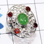 Canadian Green Jade, Garnet O - SDR777-Canadian Green Jade, Ethiopian Opal, Blue Topaz, Tanzanit