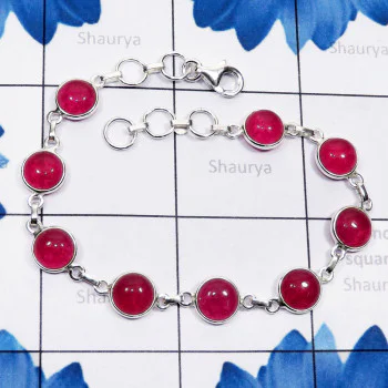 Canadian Pink Jade F - SBB921-Green, Pink, Purple Canadian Jade 925 Silver Bezel Bracel Canadian Pink Jade F - SBB921-Green, Pink, Purple Canadian Jade 925 Silver Bezel Bracel