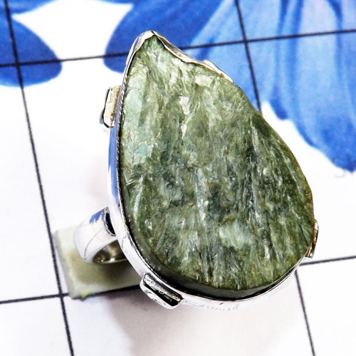Seraphinite Druzy A - SPH999-Seraphinite Druzy Made in 925 Silver Stunning Ring