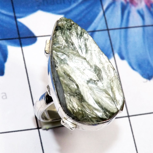 Seraphinite Druzy B - SPH999-Seraphinite Druzy Made in 925 Silver Stunning Ring