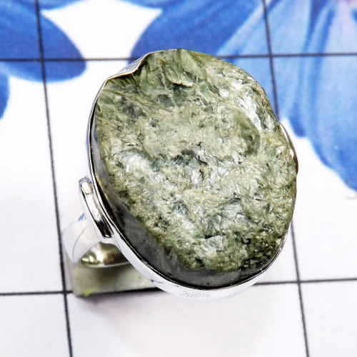 Seraphinite Druzy C - SPH999-Seraphinite Druzy Made in 925 Silver Stunning Ring