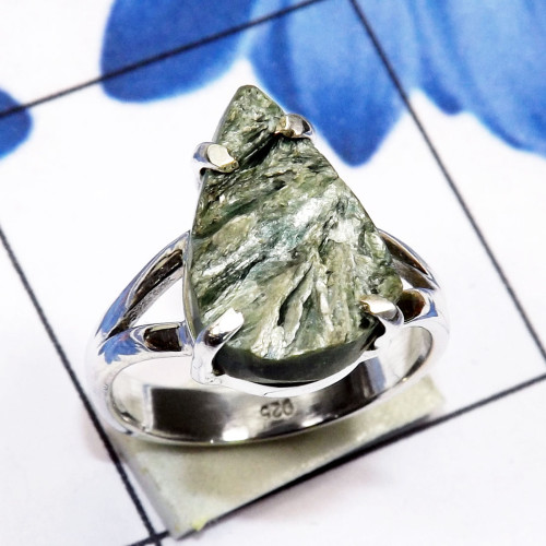 Seraphinite Druzy F - SPH999-Seraphinite Druzy Made in 925 Silver Stunning Ring