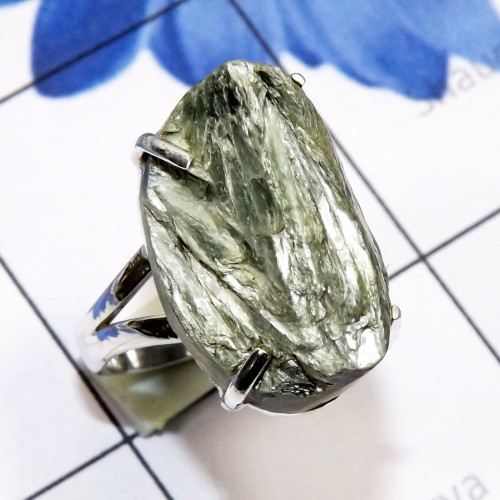 Seraphinite Druzy G - SPH999-Seraphinite Druzy Made in 925 Silver Stunning Ring