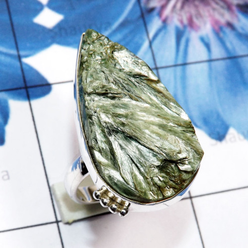 Seraphinite Druzy A - SPH998-Sterling 925 Silver Manufacturer Seraphinite Druzy Ring