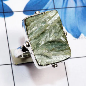 Seraphinite Druzy A - SPH997-Wholesale Seraphinite Druzy 925 Sterling Silver Ring Seraphinite Druzy A - SPH997-Wholesale Seraphinite Druzy 925 Sterling Silver Ring