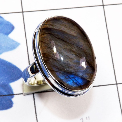 Labradorite Cab G - PSR868-Fire Labradorite Cab 925 Sterling Silver Handmade Wholesa Labradorite Cab G - PSR868-Fire Labradorite Cab 925 Sterling Silver Handmade Wholesa