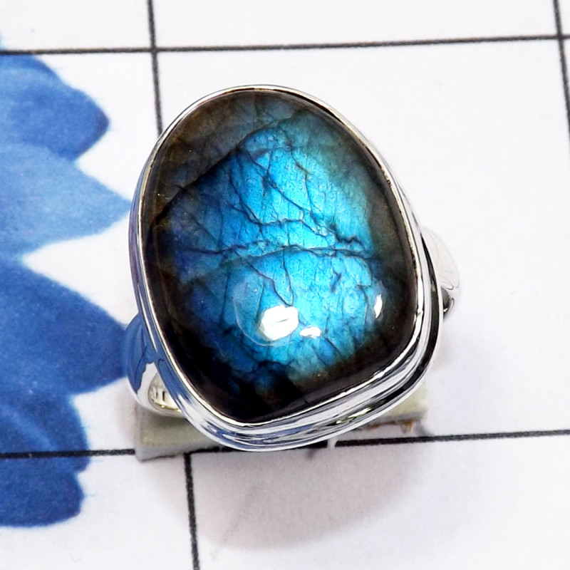 Labradorite cab J - PSR868-Fire Labradorite Cab 925 Sterling Silver Handmade Wholesa Labradorite cab J - PSR868-Fire Labradorite Cab 925 Sterling Silver Handmade Wholesa