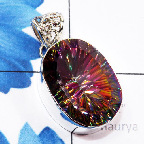 Mystic quartz E - CMJ908-Mystic Quartz Direct Factory 925 Sterling Silver Wholesal