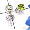 Peridot cut A - SSE972-5mm Round Faceted Gemstone 925 Silver Prong Setting Stud